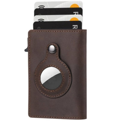 Slim RFID Leather Wallet for AirTag Seasia