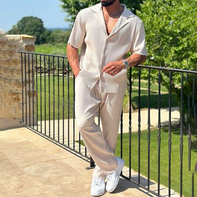 Sports Men Suit Fashion Casual Two Piece Set Seasia