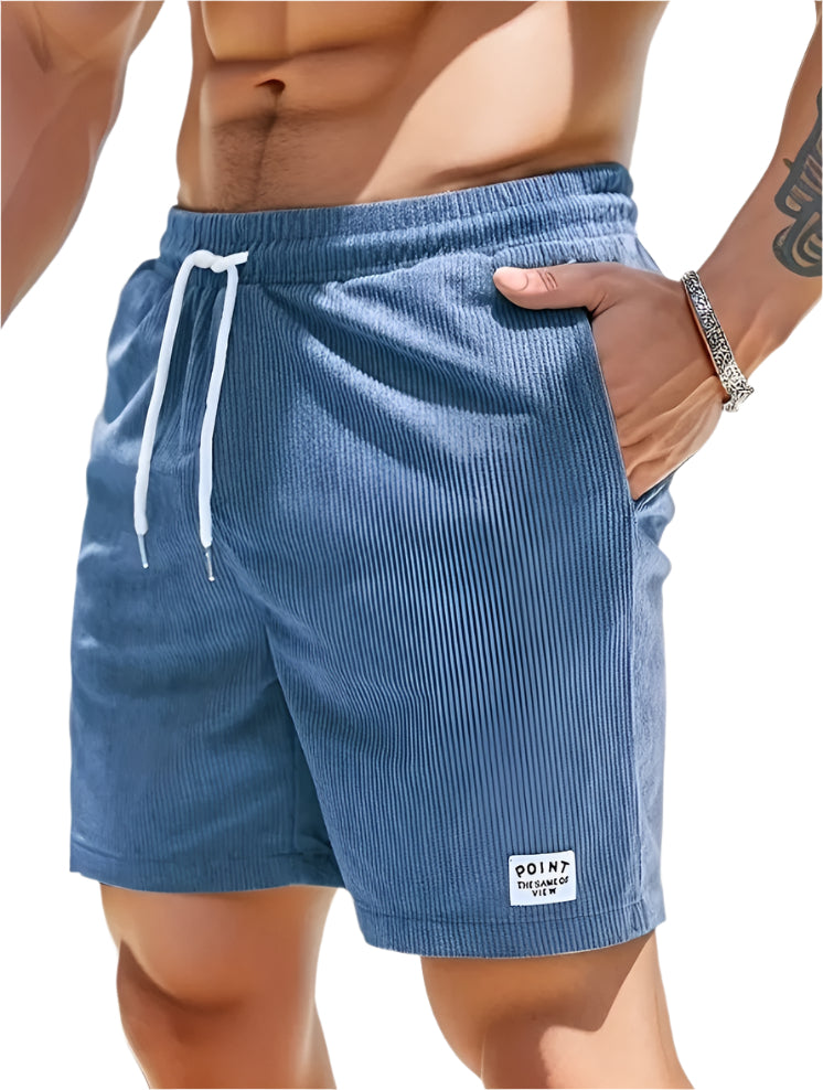 Men’s Corduroy Lace-Up Summer Shorts Seasia