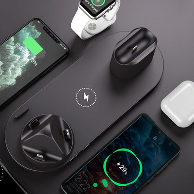6-in-1 Wireless Charger for iPhone & More – Fast Charging Pad & Dock Station Seasia