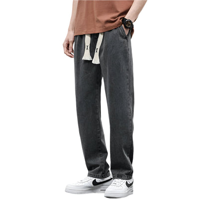 Men’s Loose Fit Drawstring Denim Trousers Seasia