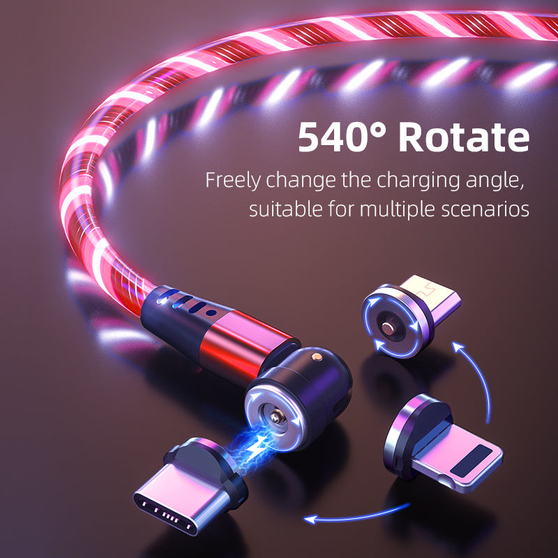 540° Rotating LED Magnetic Charging Cable Seasia