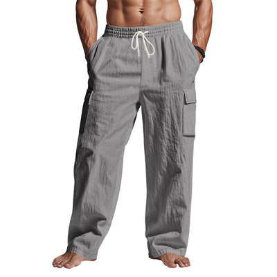 Men’s Linen Multi-Pocket Workwear Pants Seasia