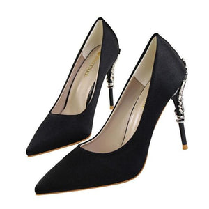 LAKESHI Elegant Metal Heels Seasia