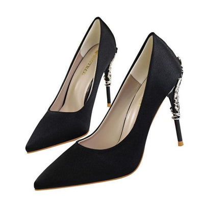 LAKESHI Elegant Metal Heels Seasia