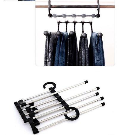 5-in-1 Multi-Functional Stainless Steel Wardrobe Hanger Seasia