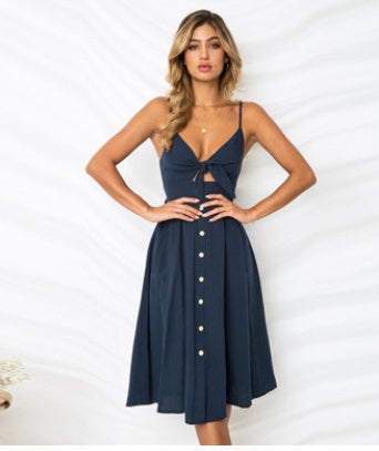 Summer Backless Sheath Dress – Sleeveless A-Line Party Style Seasia