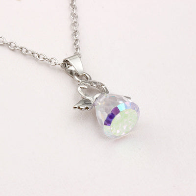 Crystal Angel Pendant Necklace Seasia
