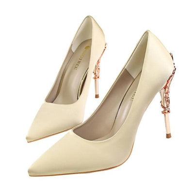 LAKESHI Elegant Metal Heels Seasia
