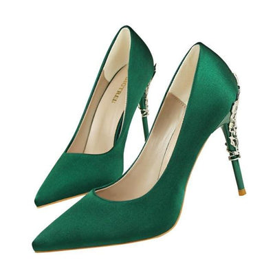 LAKESHI Elegant Metal Heels Seasia