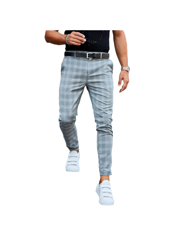 Plaid Print Loose Casual Pants for Men Seasia