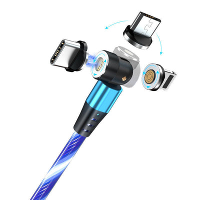 540° Rotating LED Magnetic Charging Cable Seasia
