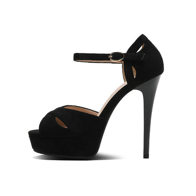 Stiletto Peep-Toe Platform Heels Seasia
