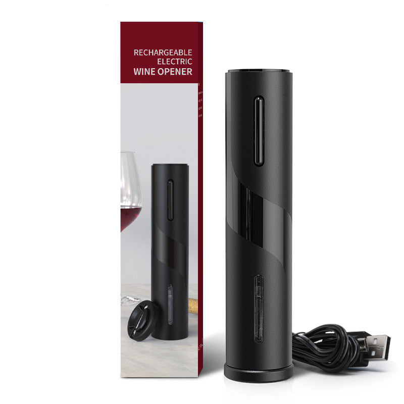USB Rechargeable Electric Wine Bottle Opener Set – With Foil Cutter & Pourer Seasia