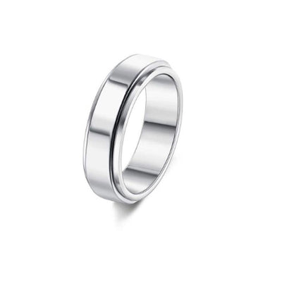 Moon & Stars Spinner Ring – Anti-Anxiety Stainless Steel Band Seasia
