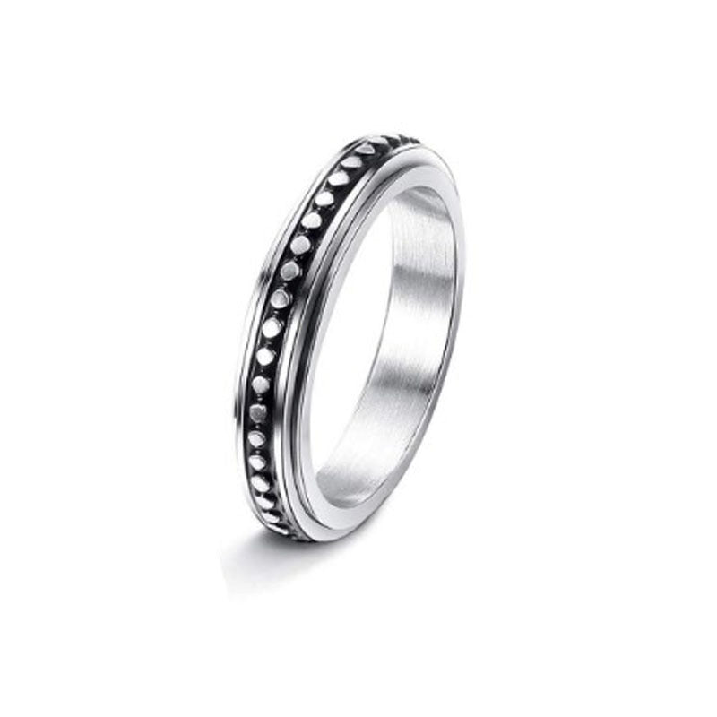 Moon & Stars Spinner Ring – Anti-Anxiety Stainless Steel Band Seasia