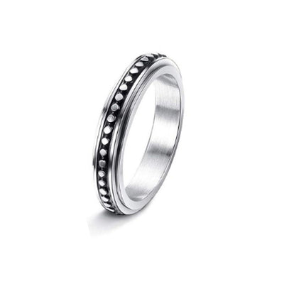 Moon & Stars Spinner Ring – Anti-Anxiety Stainless Steel Band Seasia
