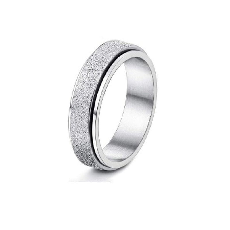 Moon & Stars Spinner Ring – Anti-Anxiety Stainless Steel Band Seasia