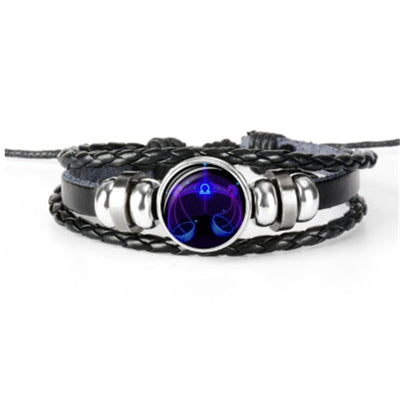 Zodiac Braided Leather Bracelet Seasia