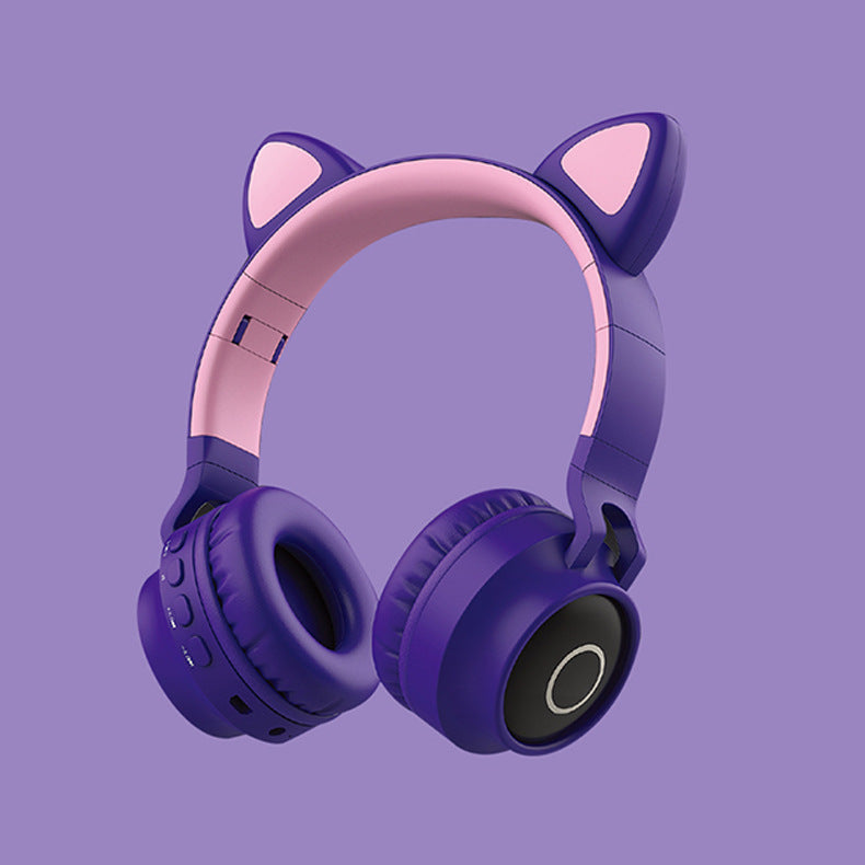 LED Light Cat Ear Bluetooth Headphones - Wireless 5.0 with Microphone Seasia