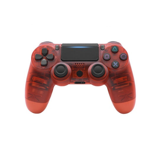 Red wireless gaming controller on a white background with text 'Wireless Controller'.