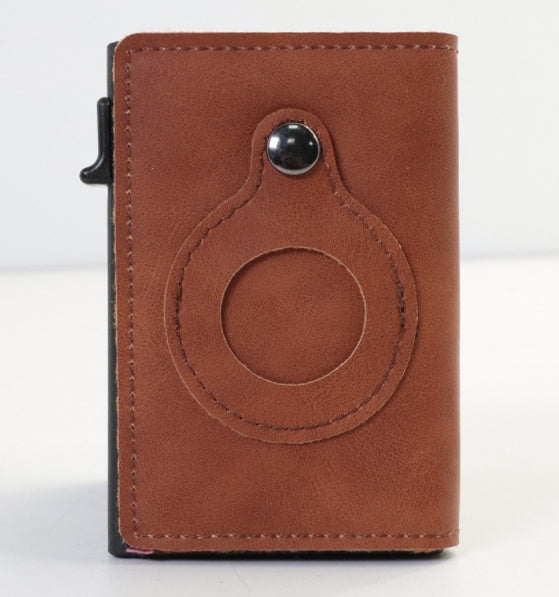 Slim RFID Leather Wallet for AirTag Seasia