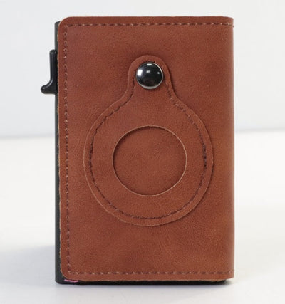 Slim RFID Leather Wallet for AirTag Seasia