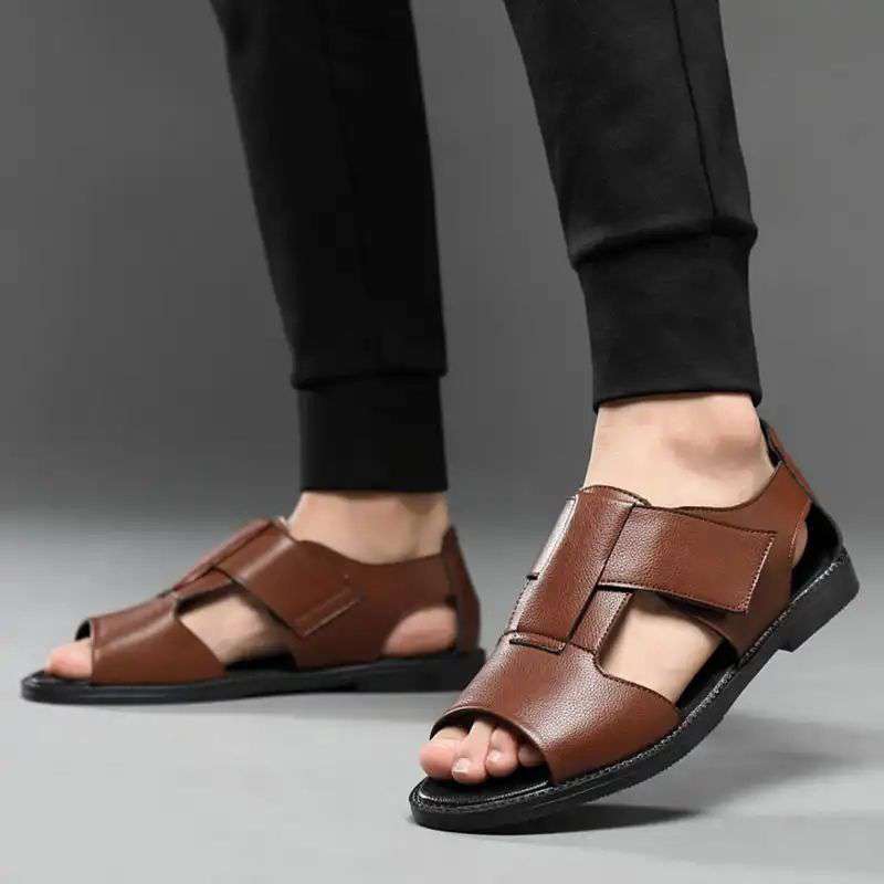 Men's Roman Style Leather Beach Sandals Seasia