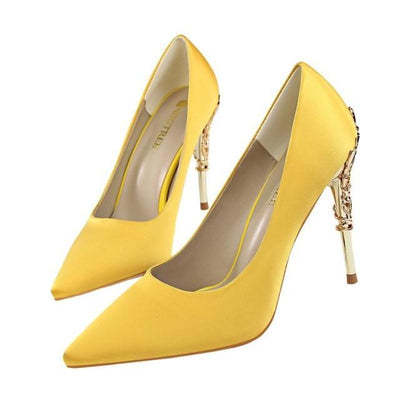 LAKESHI Elegant Metal Heels Seasia