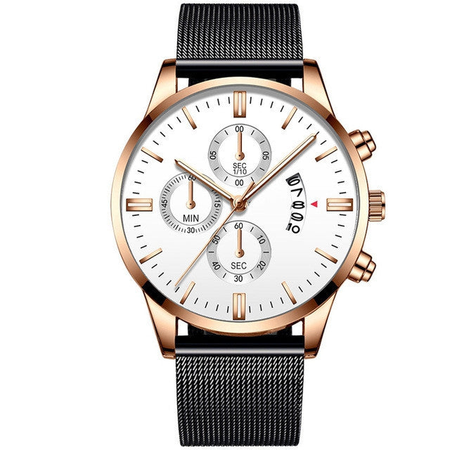 Men’s Luxury Mesh Band Quartz Watch Seasia