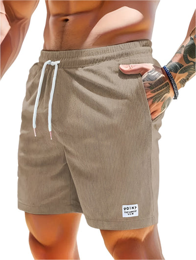 Men’s Corduroy Lace-Up Summer Shorts Seasia
