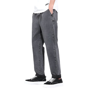 Men’s Loose Fit Drawstring Denim Trousers Seasia