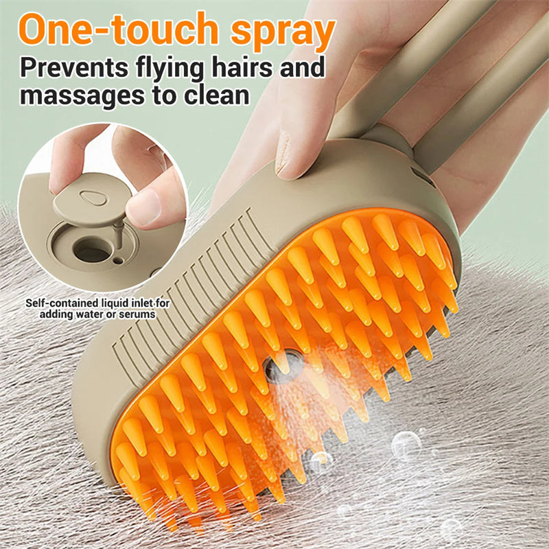3-in-1 Steam Pet Grooming Brush Seasia