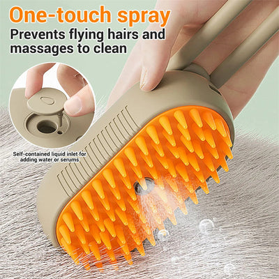3-in-1 Steam Pet Grooming Brush Seasia