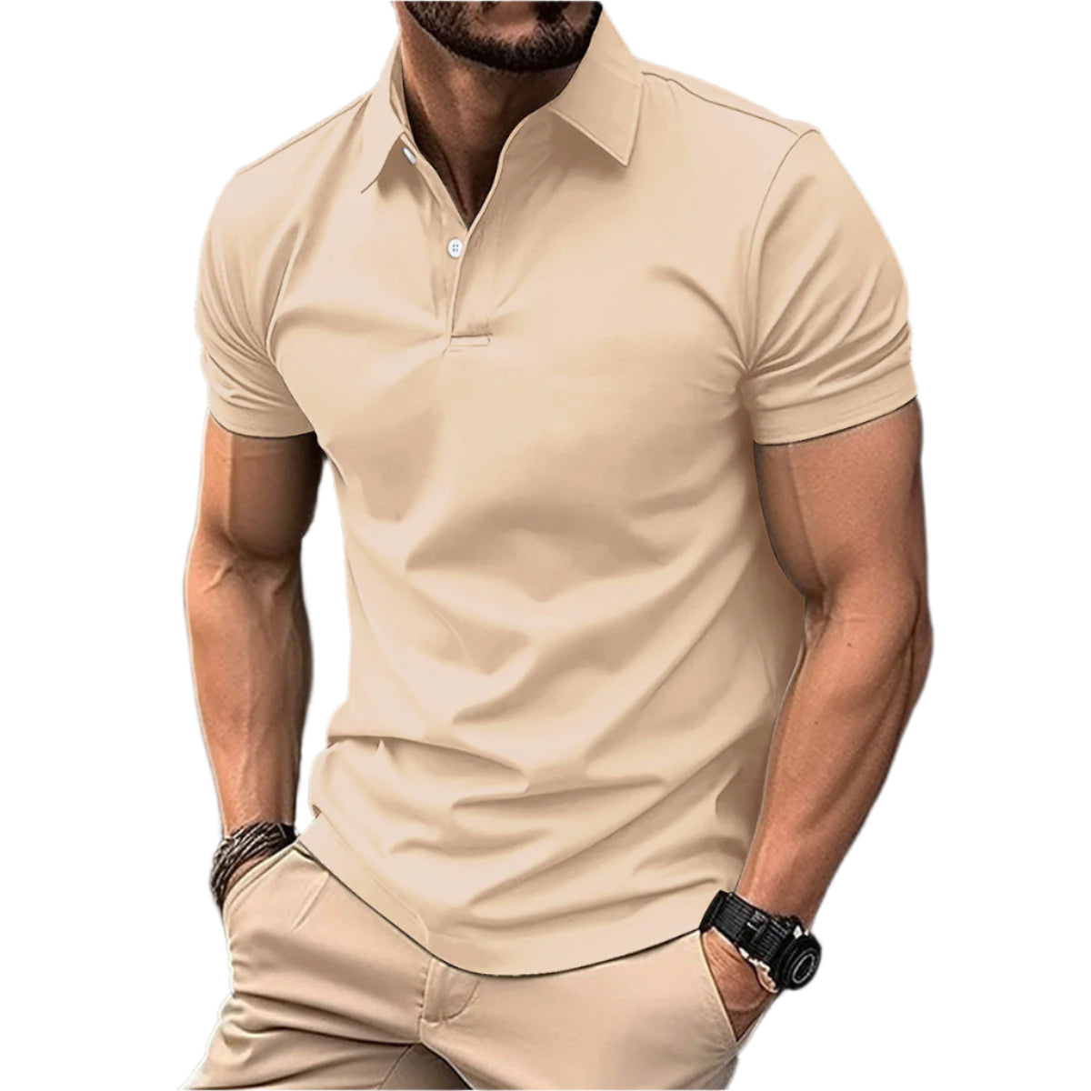 Men Summer Solid Polo Shirt Seasia