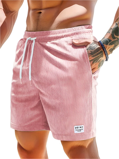 Men’s Corduroy Lace-Up Summer Shorts Seasia