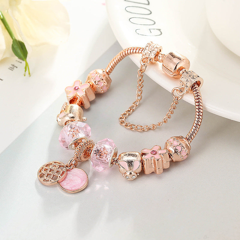 Rose Gold Geometric Love Bracelet Seasia