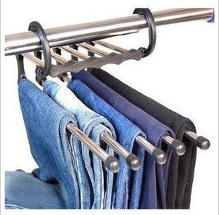5-in-1 Multi-Functional Stainless Steel Wardrobe Hanger Seasia