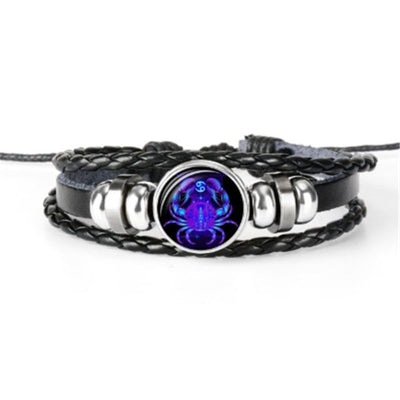 Zodiac Braided Leather Bracelet Seasia