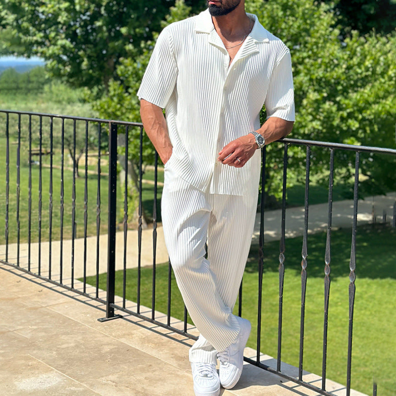 Sports Men Suit Fashion Casual Two Piece Set Seasia