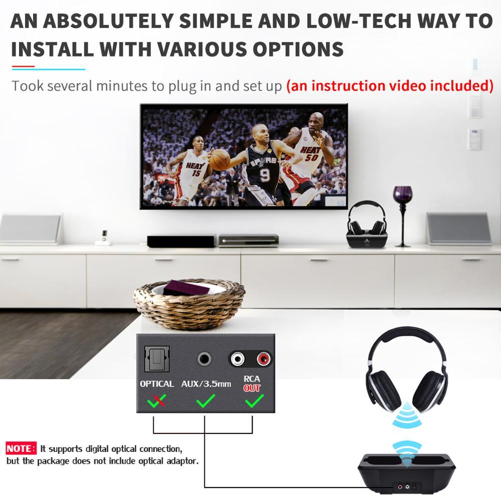 Wireless Headphones On-ear Bass Headphones for TV Seasia