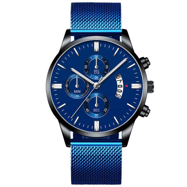 Men’s Luxury Mesh Band Quartz Watch Seasia
