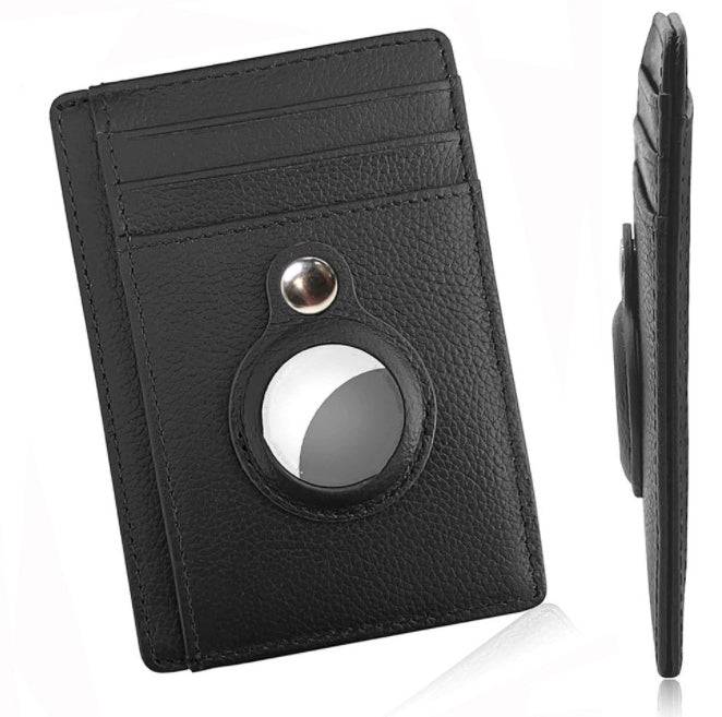Slim RFID Leather Wallet for AirTag Seasia