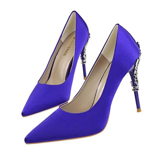 LAKESHI Elegant Metal Heels Seasia
