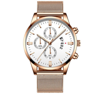 Men’s Luxury Mesh Band Quartz Watch Seasia