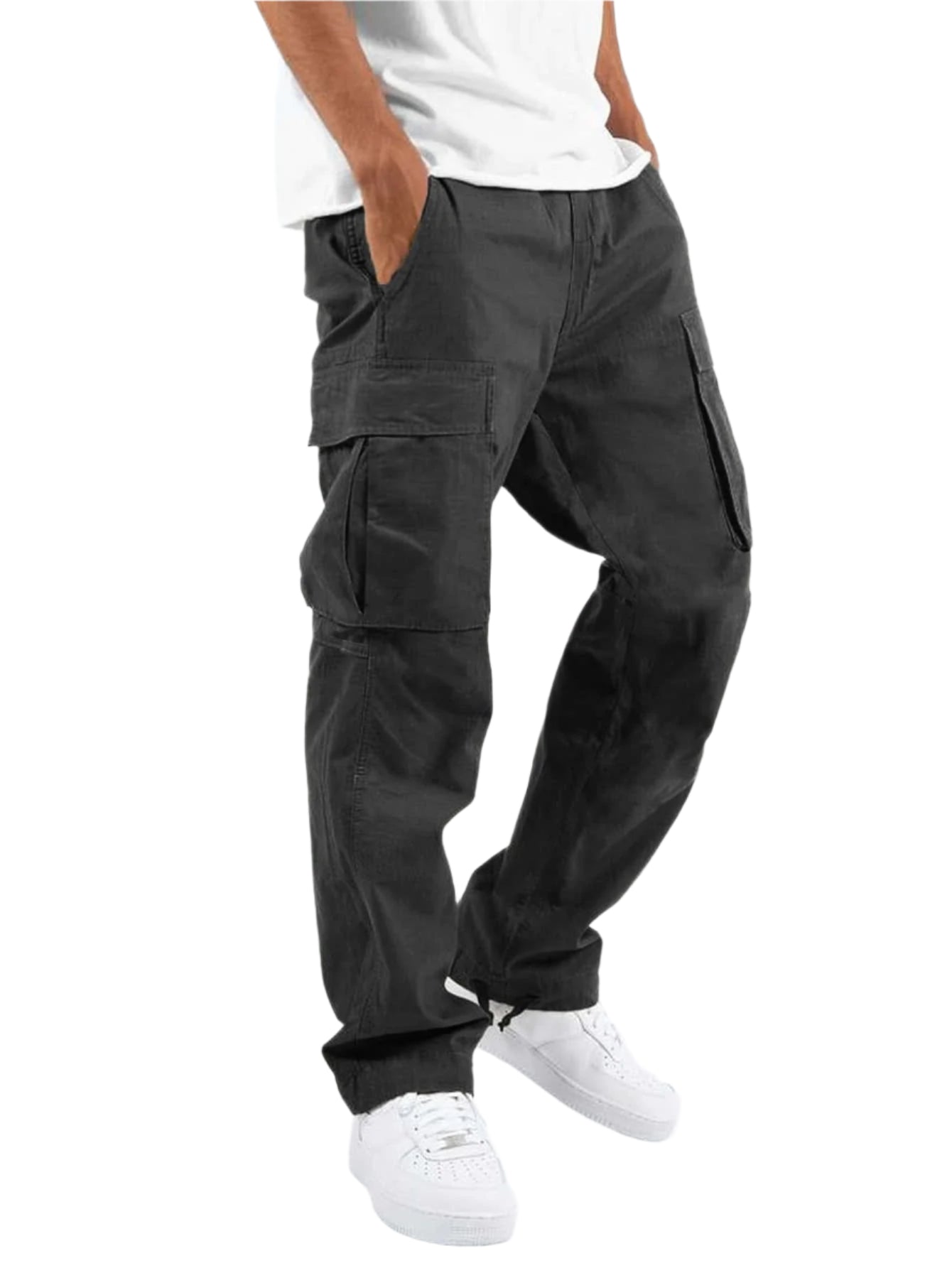 Men's Workwear Drawstring Multi-Pocket Casual Pants Seasia
