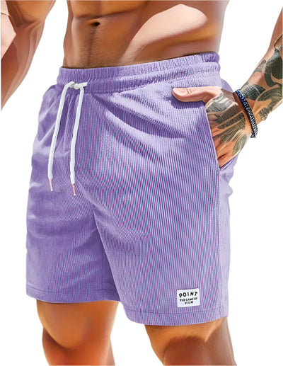 Men’s Corduroy Lace-Up Summer Shorts Seasia