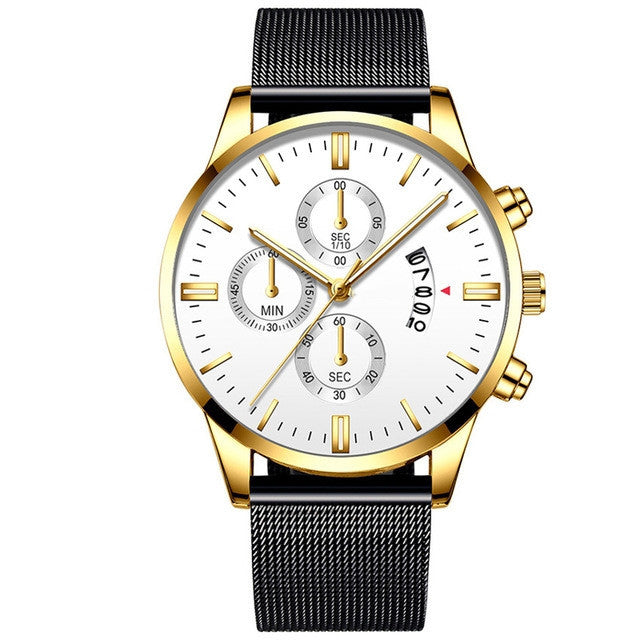Men’s Luxury Mesh Band Quartz Watch Seasia