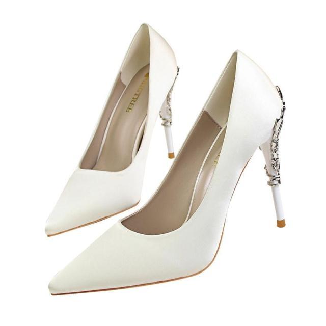 LAKESHI Elegant Metal Heels Seasia