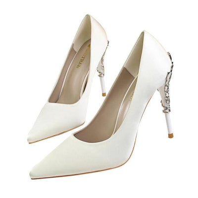 LAKESHI Elegant Metal Heels Seasia
